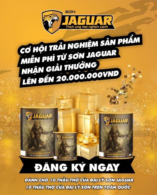 “Quà đầy tay – Tham gia ngay” cùng Sơn Jaguar