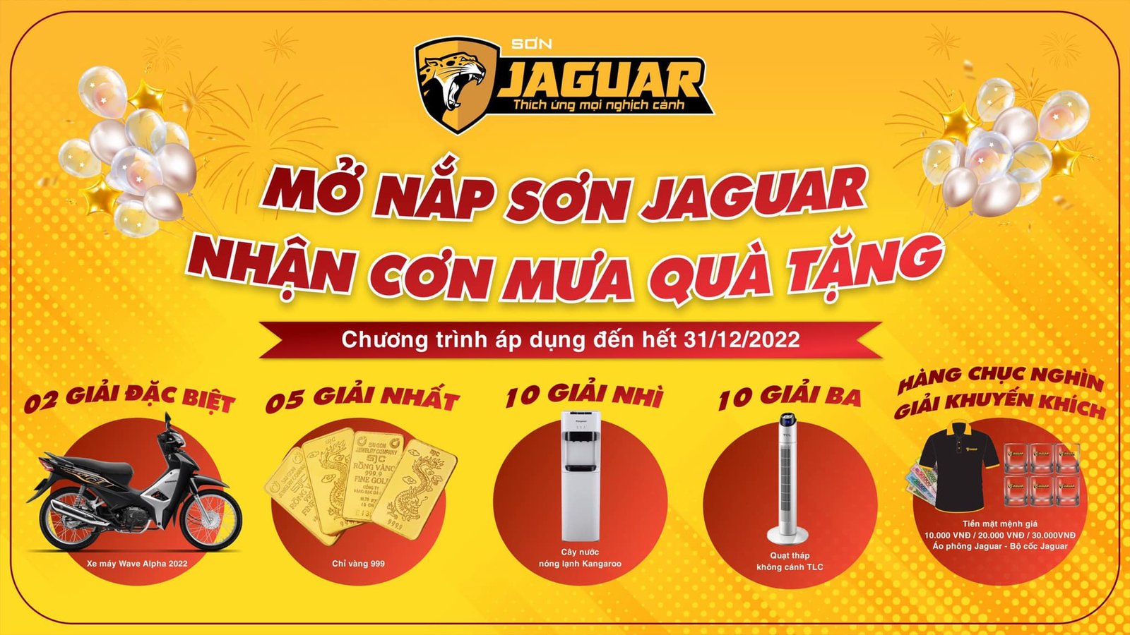 Mở nắp Sơn Jaguar – Nhận cơn mưa quà tặng