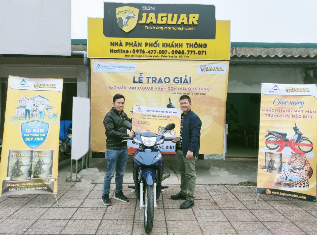 Mua Sơn Jaguar - Trúng xe máy