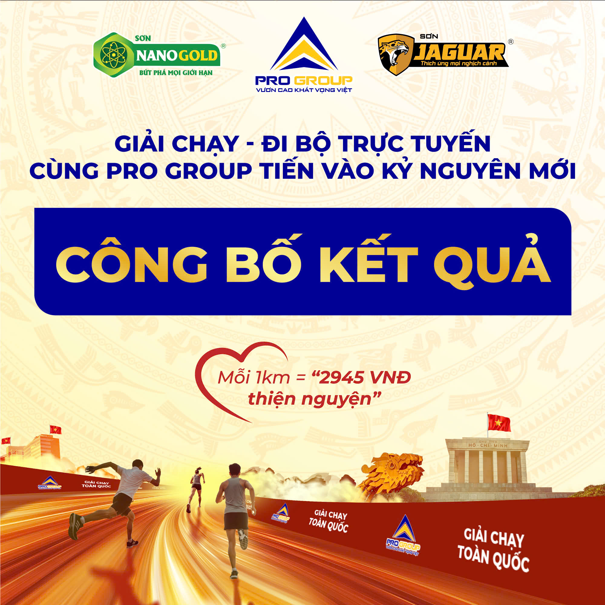 CÔNG BỐ KẾT QUẢ CHUNG CUỘC GIẢI CHẠY “CÙNG PRO GROUP – CHẠY ĐẾN KHÁT VỌNG, TIẾN VÀO KỶ NGUYÊN MỚI”