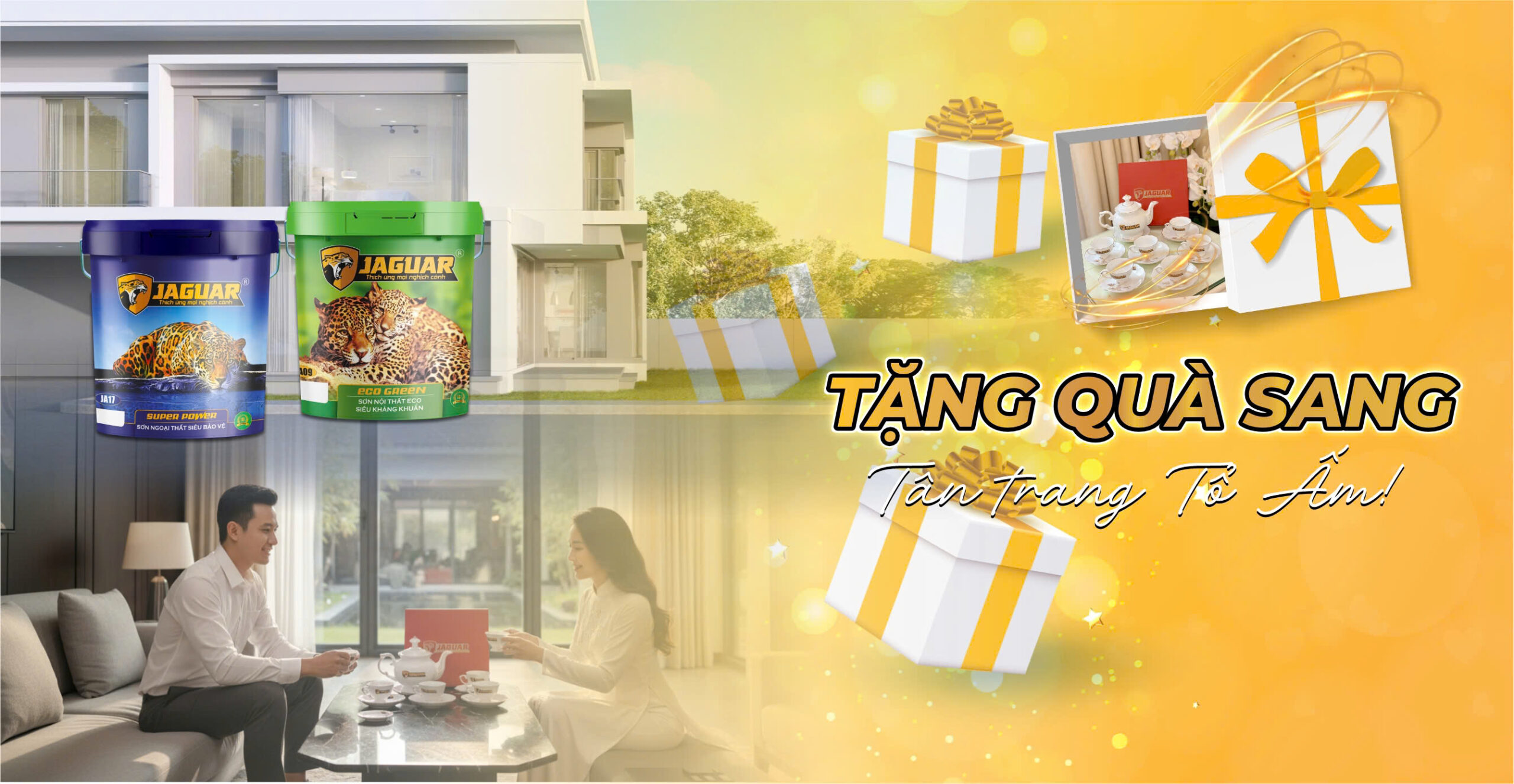 TẶNG QUÀ SANG – TÂN TRANG TỔ ẤM CÙNG SƠN JAGUAR