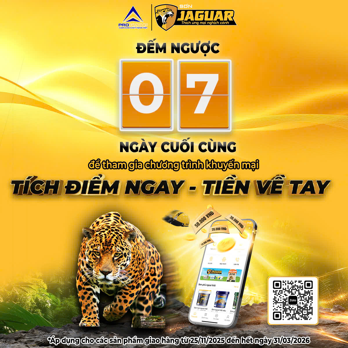 🔥 CHỈ CÒN 7 NGÀY CUỐI CÙNG ĐỂ THAM GIA CHƯƠNG TRÌNH “TÍCH ĐIỂM NGAY – TIỀN VỀ TAY!”