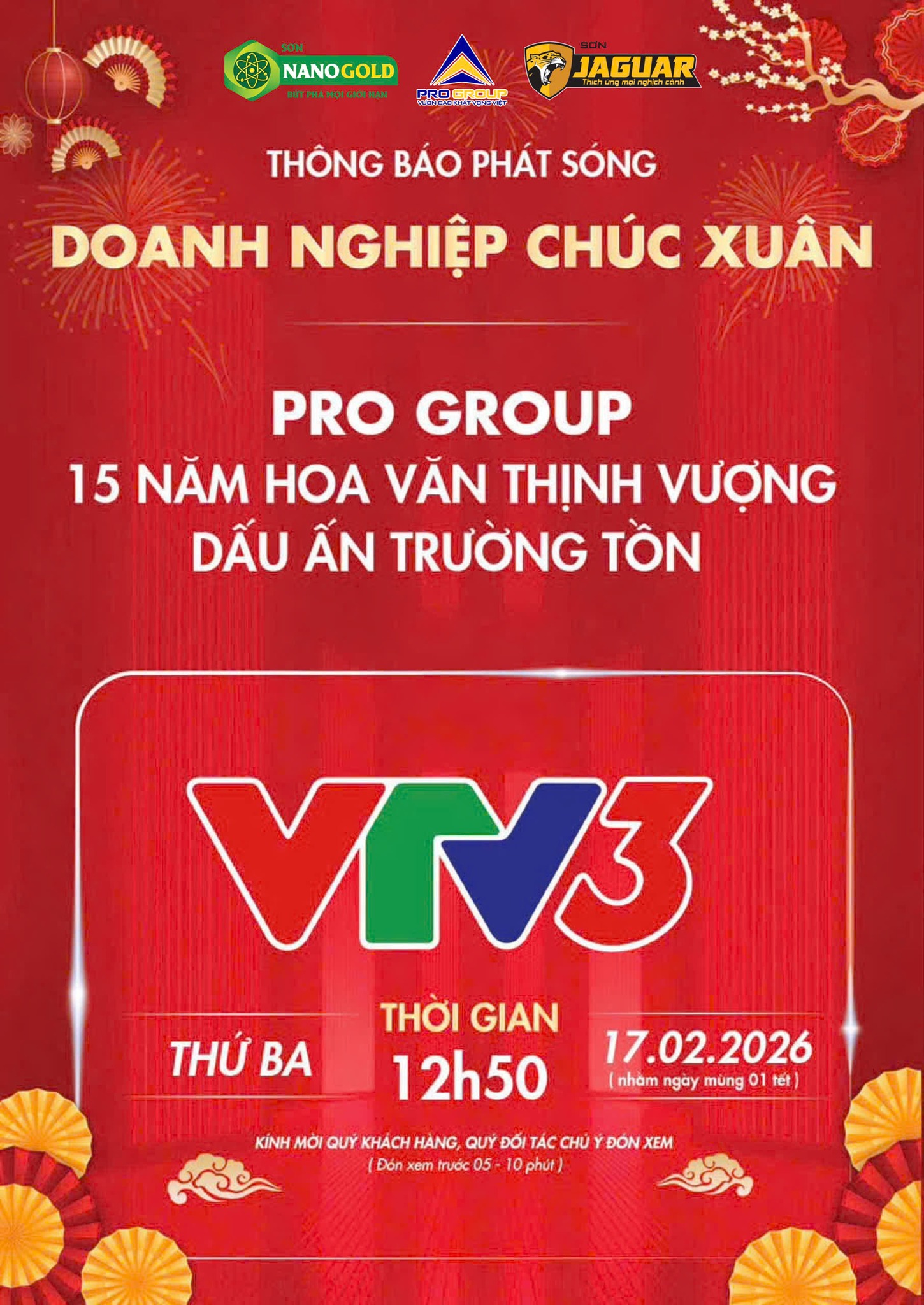 THÔNG BÁO ĐÓN XEM PRO GROUP TRÊN SÓNG ĐÀI TRUYỀN HÌNH QUỐC GIA