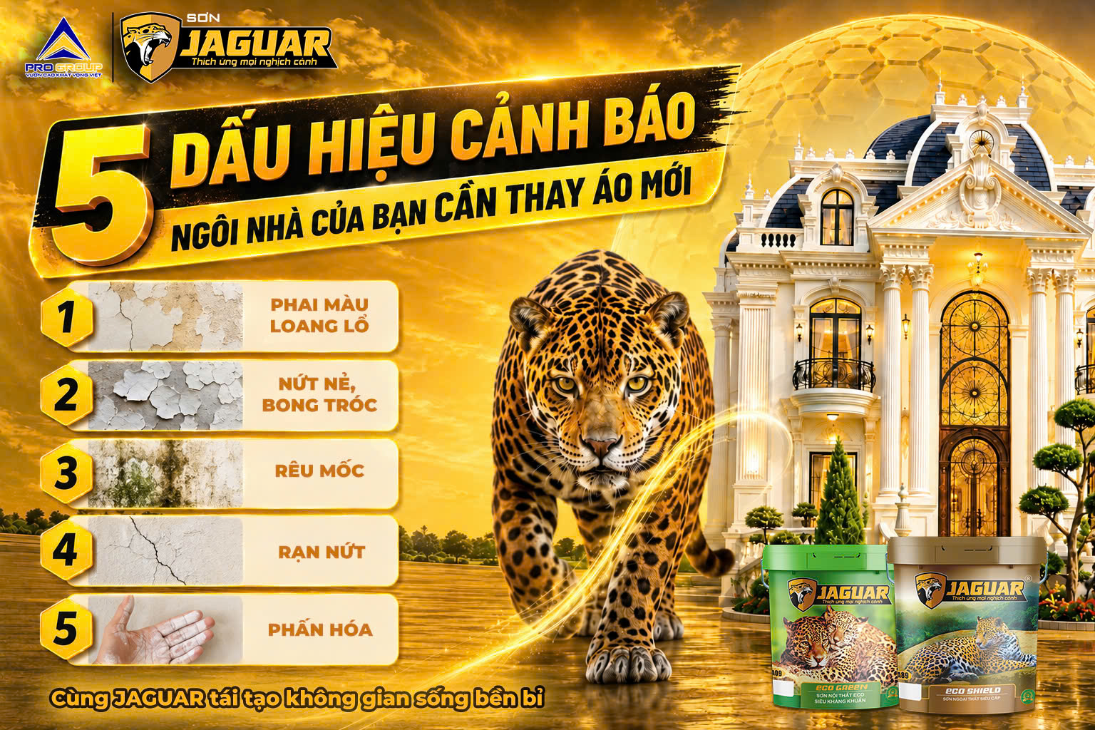 5 DẤU HIỆU CẢNH BÁO NGÔI NHÀ CỦA BẠN CẦN THAY ÁO MỚI
