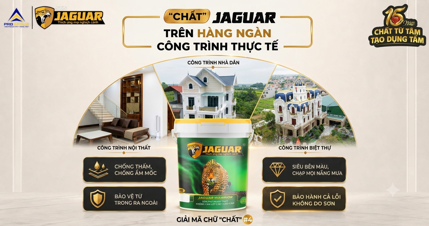 GIẢI MÃ CHỮ “CHẤT” #4: SƠN JAGUAR VÀ BẢO CHỨNG TỪ HÀNG NGÀN CÔNG TRÌNH THỰC TẾ
